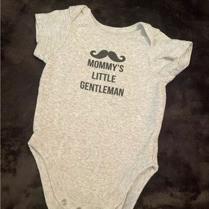 5 for $20-Bundles Baby Place “Mommy’s Little Gentleman” onesie w/mustache-3/6 mo